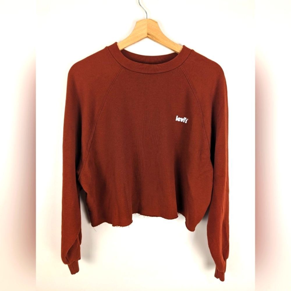NWOT Levi's Women's Rust Cropped Sweatshirt- L